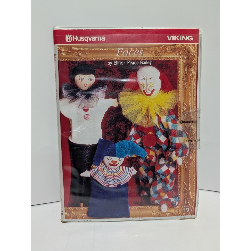 Husqvarna Viking Faces Embroidery #19 2 Disk Set Elinor Peace Bailey Open Box